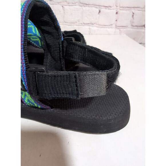 Vintage 90s REEF Aztec Sandals Unisex Rare Teal Purple Green Gorpcore Straps